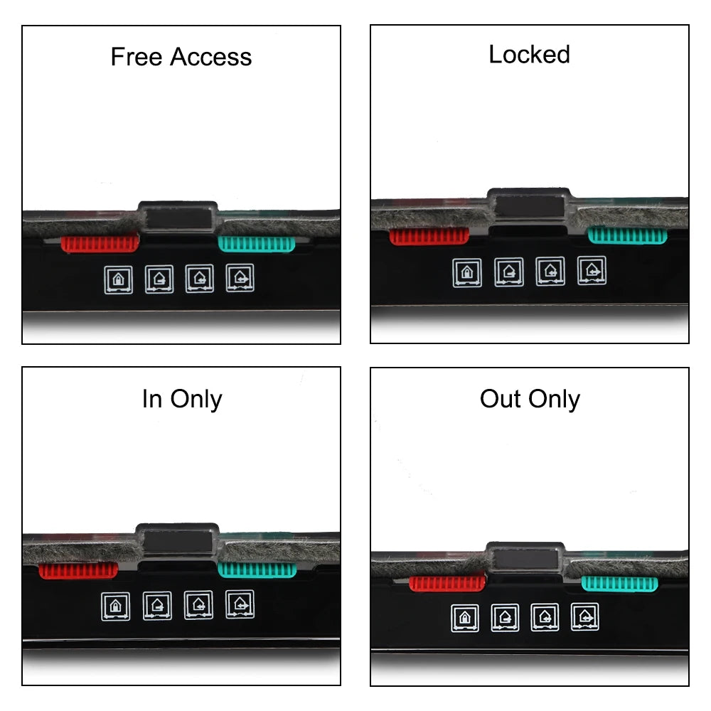 ABS Plastic with 4 Way Lock Security Flap Door Small Pet Supplies Cat Puppy Safety Gate for Dog Cat Kitten Dog Cat Flap Door