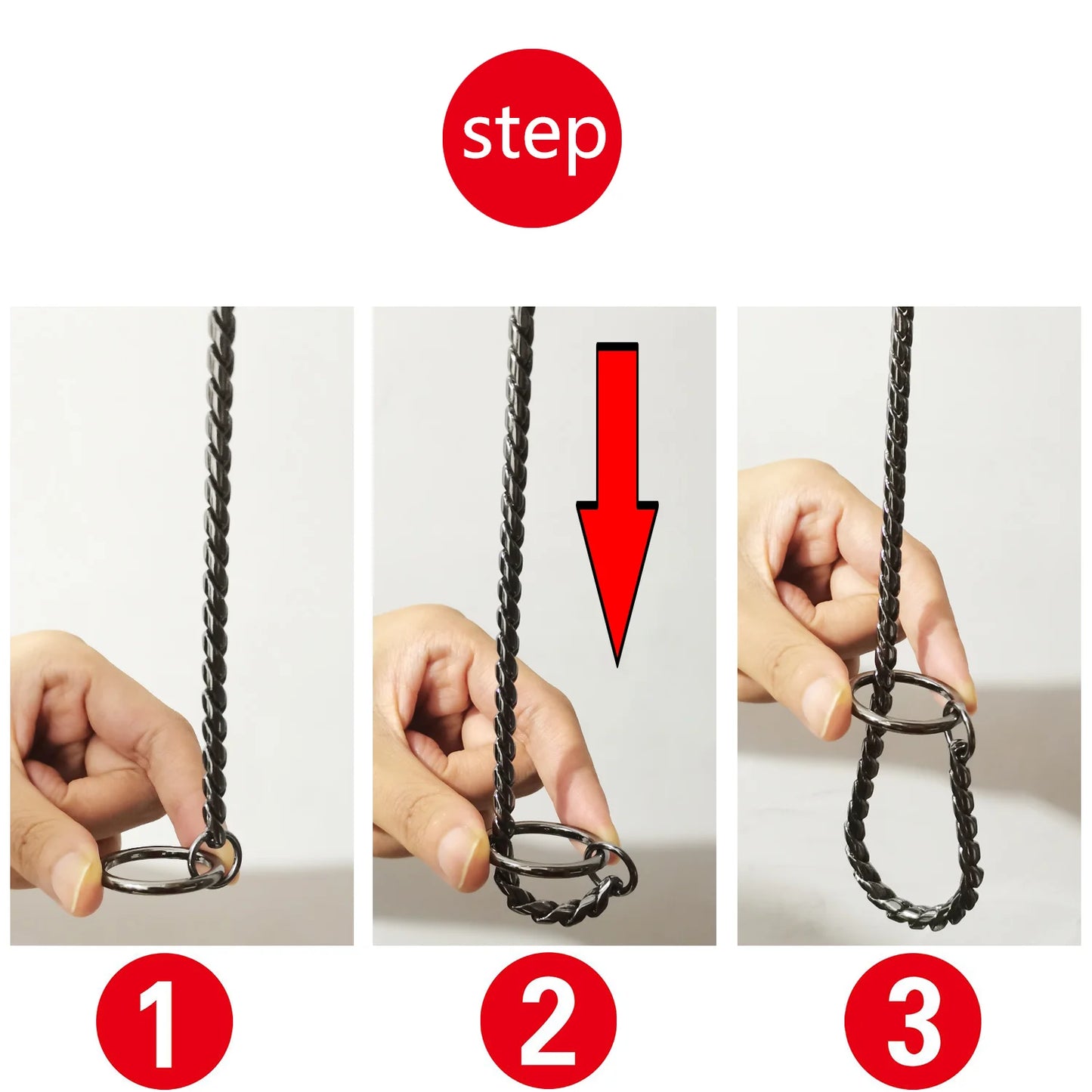 Stainless Steel Dog Collar P Chain Plated Traction Leads Pet Collars Necklace for Small Large Dogs No Choke Collars Pet Supplies