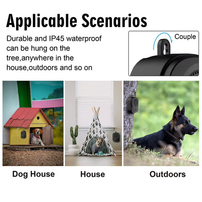 Ultrasonic Dog Barking Stop Device 4 Level Stop Barking Training Device 49FT Dog Deterrent for Small Medium Large Dogs