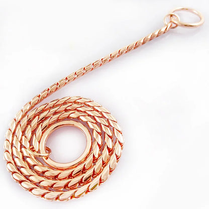 Stainless Steel Dog Collar P Chain Plated Traction Leads Pet Collars Necklace for Small Large Dogs No Choke Collars Pet Supplies