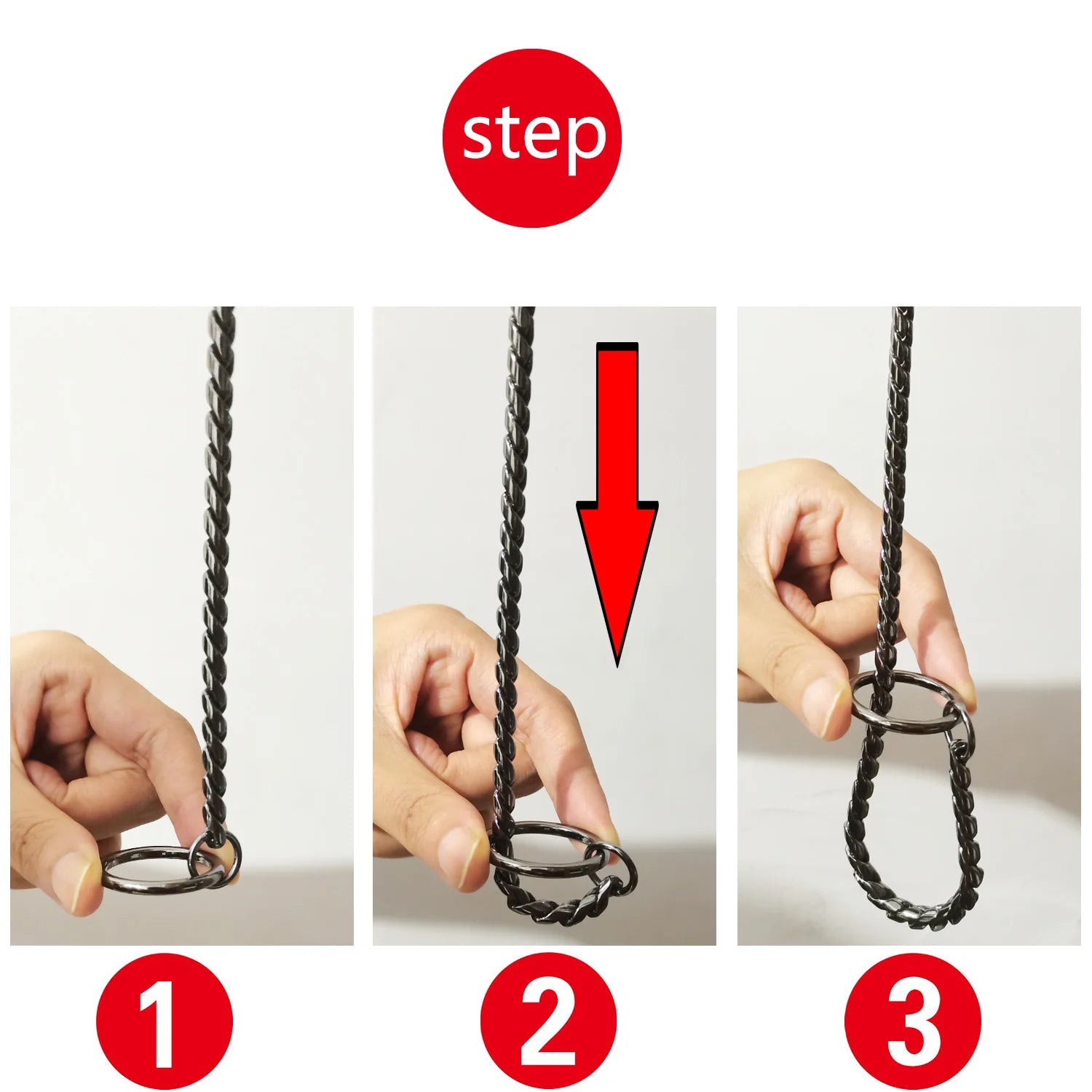 Stainless Steel Dog Collar P Chain Plated Traction Leads Pet Collars Necklace for Small Large Dogs No Choke Collars Pet Supplies
