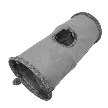 Collapsible Cat Tunnel Kitten Play Tube for Large Cats Dogs Bunnies with Ball Fun Cat Toys 2 Suede Peep Hole Pet Toys WF